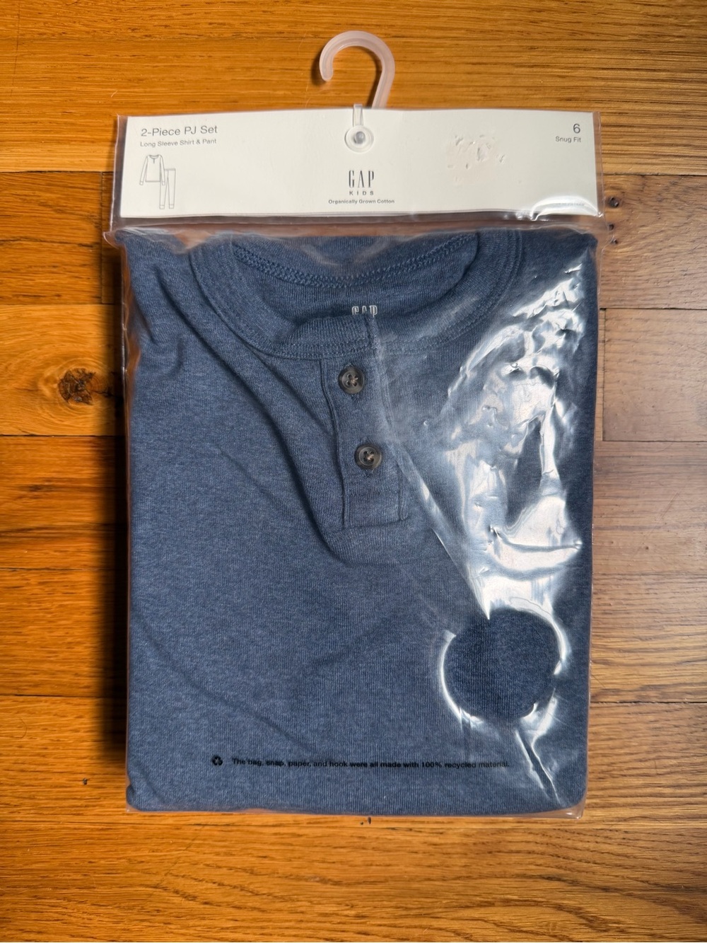 GAP Boys Navy Long-Sleeve Henley Tee
